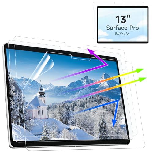 3 Pack Paper Screen Protector for Surface Pro 11/10/9/8/X -13 Inch(2019-2024), Draw and Write Like on Paper, Anti Glare Blue Light Filter, Sensitivity Film, Matte Shield Stylus Pen & Case Friendly - size: Surface Pro 13