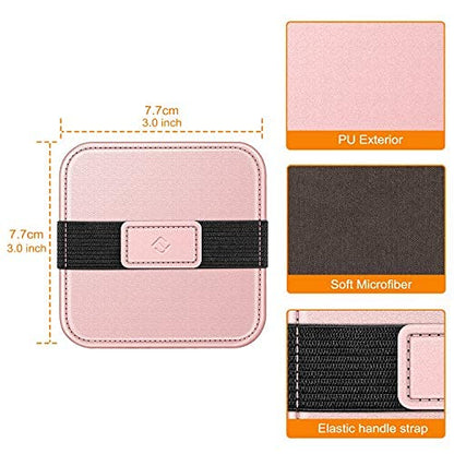 Fintie Screen Cleaning Pad, [4 Pack] Soft Cloth Car Phone Screen Cleaner | Microfiber Wipe Cleaning with Elastic Strap for iPad, iPhone, MacBook, Tablets, Laptop, Monitor (Shades of Blue) - color: Shades of Blue