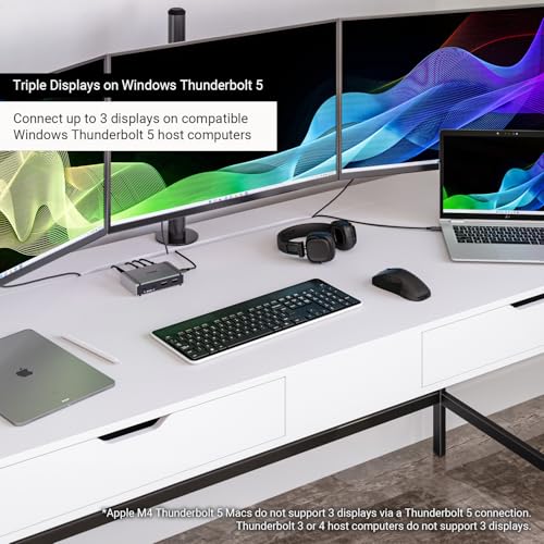 CalDigit E5 - Thunderbolt 5 Element 5 Hub - 9 Ports, 4 x Thunderbolt 5/USB4 v2, 3 x USB-A & 2 x USB-C 10Gb/s, Single 8K, Dual 6K/8K, or Two 4K@240Hz Displays, 90W Charging, 0.8m Cable 180W PSU