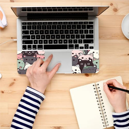 Universal Laptop Skin, DIY Cut-to-Fit Vinyl Cover Compatible with HP, Dell, Lenovo, Mac (13.3" to 15.6"), Anti-Scratch, No Residue & Bubble-Free Protective Decal Sticker, Cute Pastel Cat Pattern - color: Cute Pastel Cat Pattern