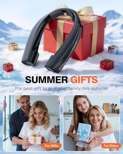 Portable Neck Fan, 6000mAh Personal Fan, 360° Cooling Rechargeable Wearable Fan, 6 Speeds Adjustable Hands-Free Fans for Travel, Outdoor, Office, Ideal Summer Gifts - color: Black