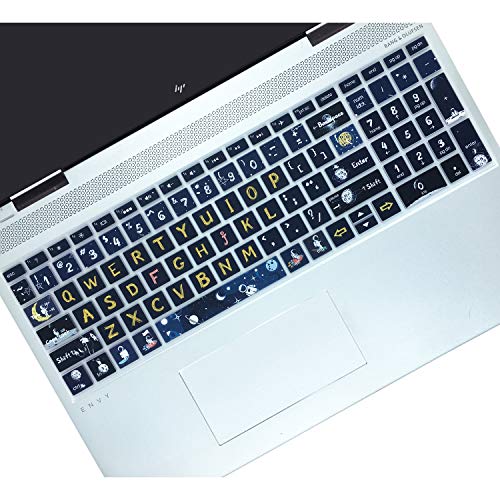 Keyboard Cover for HP Envy x360 15.6''Series/Pavilion 15/ Pavilion x360 15.6” Series/Envy 17 17.3" Series/HP Laptop 15t 17t 17-ca0011nr 17-by0040nr, Space Man - color: Space Man