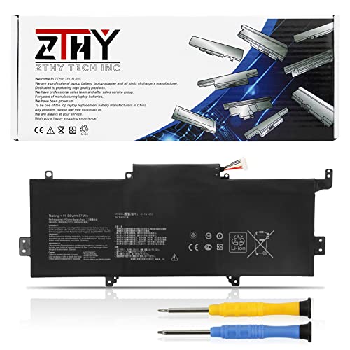 ZTHY C31N1602 Laptop Battery Replacement for Asus ZenBook U3000U UX330 UX330U UX330UA UX330UAK UX330UA-1A UX330UA-1B UX330UA-1C UX330UA-FB018R FB161T Series C31N16O2 0B200-02090000 11.55V 57Wh - size: 12.01*4.8*0.16 inch C31N1602