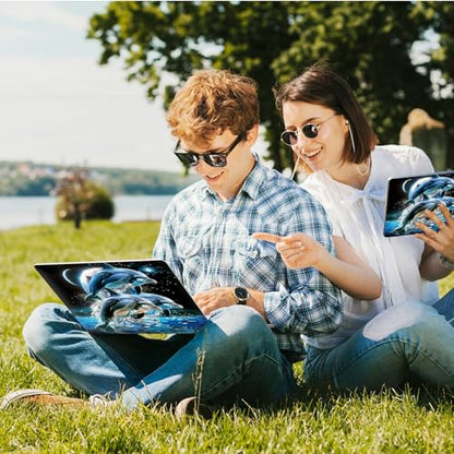 Universal Laptop Skin Sticker with 2 Wrist Pad Skins, Waterproof Scratch Resistant Vinyl Laptop Cover Decal, Cut to Fit for 11–15.6 Inch MacBook HP Dell Lenovo, Dolphins Moon - color: Dolphins Moon