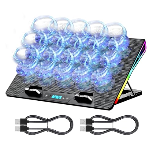 AICHESON Gaming Laptop Fan Cooling Pad for 17.3 inch Laptop and 2 USB A to A Cable Set