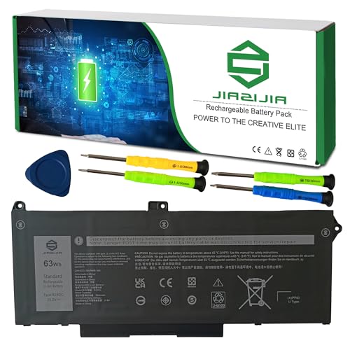RJ40G CPX-M033W 63Wh Laptop Battery Replacement for Dell Latitude 5420 5520 Precision 3560 Series Notebook 01K2CF 075X16 WY9DX 0WK3F1 0M3KCN M033W Black 15.2V 3941mAh - size: 12.4*5.5*1.1inch RJ40G