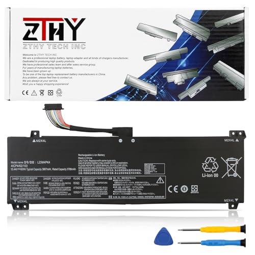 L23B4PK4 L23M4PK4 Laptop Battery Replacement for Lenovo LOQ 15AHP9 15ARP9 | 15IAX9 15IAX9I 15IRX9 Legion 5 15AKP10 15AHP10 15IAX10 15IRX10 Series L23D4PK4 L23L4PK4 SB11M64615 15.44V 60Wh - size: 9.13*3.11*0.31inch L23M4PK4