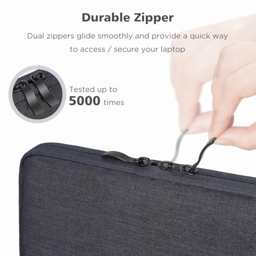 NIDOO 16 inch Laptop Sleeve Carrying Case Computer Protective Cover for 16" ThinkPad E16 Gen 2 / L16 Gen 6/ Z16/ ThinkBook 16 Gen 7 8/15 inch MacBook Air M5 M4/ Dell 16 Plus/HP ASUS Acer - color: Navy Blue, size: 15-16 Inch / Macbook Pro 15 16