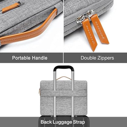 MOSISO 9-11 inch Tablet Sleeve Case for iPad A16 2025, iPad Air 11 inch M3 M2, iPad Pro 11 M4, iPad 10/9/8/7th, Galaxy Tab A9+/S9/S8/Plus 11, Side Open Carrying Bag with 4 Zipper Pockets, Gray - color: Gray, size: 11 inch