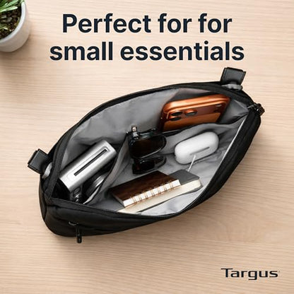 Targus 13–14 Inch Work+ 3-in-1 Tech Brief, Modular Laptop Briefcase with Detachable Tech Pouch Sling, 360 Laptop Protection, Anti-Theft Zippers, Trolley Strap, Black TBS969GL