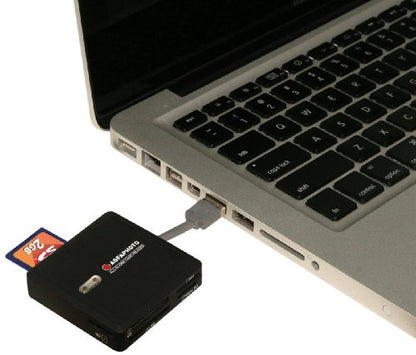 AGFA 73-in-1 Card Reader/Writer Compatible with All Versions of SD/HC, Micro SD, CF, XD, MS/Pro Duo and SIM Cards