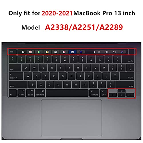 Se7enline Compatible with MacBook Pro Case 13 inch 2024/2023/2022/2021/2020 M1/M2 A2338/A2251/A2289 TPU+PC Laptop Hard Shell Cover with Sleeve Bag&Keyboard Skin&Screen Protector&Dust Plug,Black&Black - color: Black&Black, size: 13 inch (2020-Now Version)