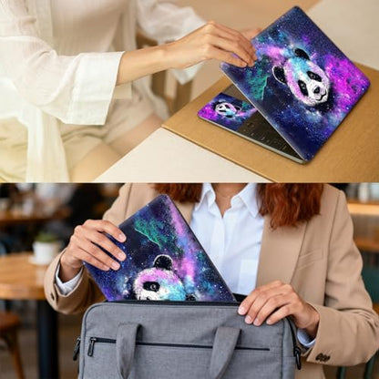 Universal Laptop Skin for 13-16 Inch Laptops,Vinyl Protective Sticker Decal,Easy DIY Trim-to-Fit for HP/Dell/MacBook,Bubble-Free & Removable,Panda Starry Sky Galaxy - color: Panda Starry Sky Galaxy