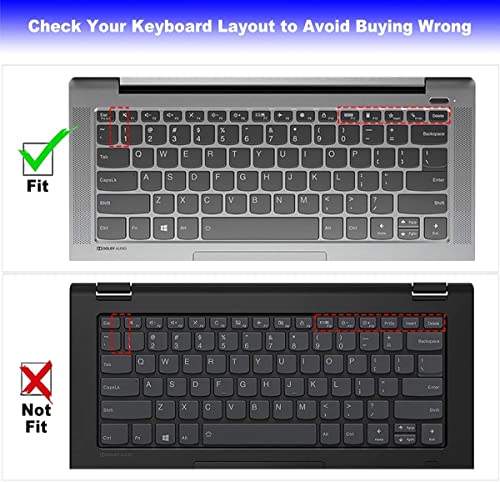 Keyboard Cover for 14" Lenovo Ideapad 5/Ideapad 5i/Ideapad 5 5i Pro, Slim 7 Pro X 14 14.5"/Slim 7 Pro 14",2023 2022 Yoga 7i 9i/Ideapad 3 14 inch Laptop, Ideapad 5i 14, Lenovo Flex 5 14 2-in-1-CR - color: Colorful
