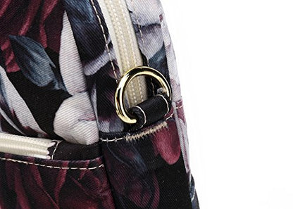 Red and White Rose Laptop Shoulder Messenger Bag Case With Rebound Bubble Protection for 15.6 inch-16 inch laptop - color: ‎red and White Rose(cushioned)