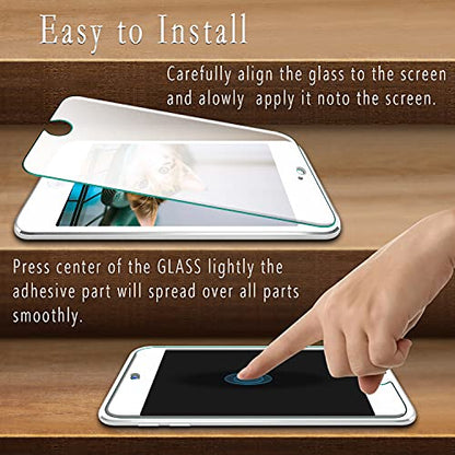 2-Pack Tempered Glass For Apple New iPod Touch 7th Gen (2019), 6th Gen, 5th Gen (2015) Screen Protector, Easy to Install, Bubble Free, 9H Hardness - size: iPod Touch 7/6/5 4.0-inch