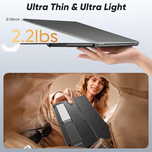 Laptop Screen Extender, 15.6” FHD 1080P Portable Monitor for Laptop, 0.2" Ultra-Thin Display with 100% sRGB, Dual Screen Extender for 13–17” Laptops, Plug & Play for Windows/Mac/Chrome/Android - size: 15.6" Dual Screen Extender