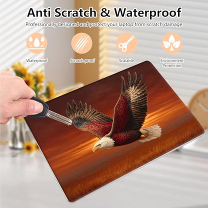Laptop Skin Sticker Decal 15.6 Inch,12 13 13.3 14 15 15.6 in Laptop Netbook Skins for Notebook,Art Decal Removable Waterproof Scratch Resistant,Universal Vinyl Cover,Cute Eagle Dusk - color: Cute Eagle Dusk