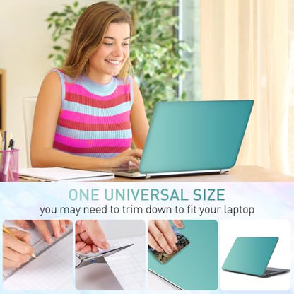 15-15.6 inches Netbook Laptop Skin Sticker Decal Reusable Cover Protector for 11.6 12 13 13.3 14 15 15.4 Notebook Chromebook Easy to Apply Remove, Scratch-Resistant Waterproof I Gradient Lake Blue - color: Gradient Lake Blue