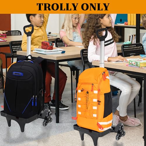 Backpack Trolley with Edge Guard, 6-Wheels Rolling Dolly Cart for Backpack | Travel Hand Truck for Luggage - size: 6 Wheels with Edge