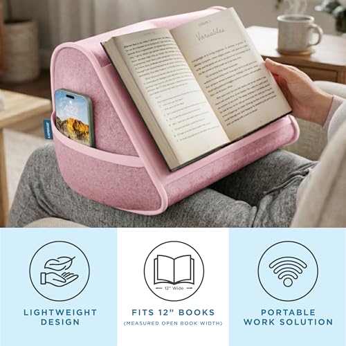 LAPGEAR Book Pillow - Pink, Fits 6" x 9" Books - color: Pink