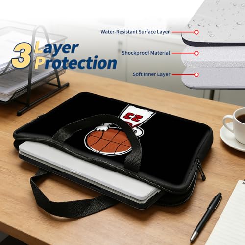 Laptop Bag 10 Inch,Resistant Shockproof Laptop Sleeve Case Protective Cover Carrying Case with Handle Compatible for HP Dell Lenovo Acer Asus Notebook Computer,Basketball Player - color: Basketball player, size: 9-10.5 in