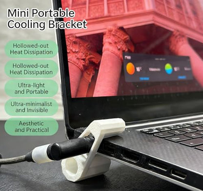Mini Portable Laptop Cooling Bracket, Ultra Lightweight Invisible Laptop Bracket, Hollow Cooling Bracket, Suitable for Travel, Home, and Office use (Purple) - color: purple