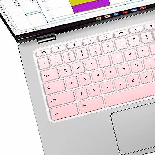 Keyboard Cover for ASUS Chromebook CX1100 CX1101 CX1102 CR1100 11.6, Chromebook C523NA CX1500 CX1400 CM1400 14 15.6, Chromebook C523NA C433 C425TA C423 C302 (NOT FIT C436 C434 CX1700 CX3 CX5 CX9) - color: MintGreen
