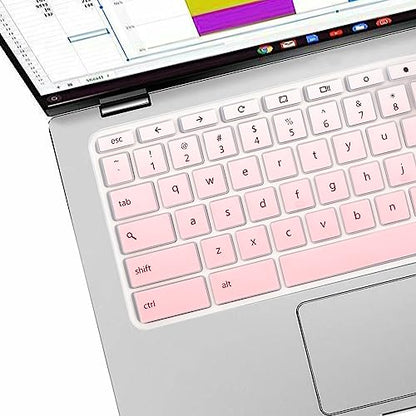 Keyboard Cover for ASUS Chromebook CX1100 CX1101 CX1102 CR1100 11.6, Chromebook C523NA CX1500 CX1400 CM1400 14 15.6, Chromebook C523NA C433 C425TA C423 C302 (NOT FIT C436 C434 CX1700 CX3 CX5 CX9) - color: MintGreen