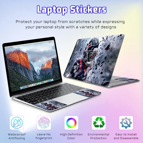 Universal Laptop Skin Sticker Decal, Compatible with MacBook HP Dell Lenovo 12"-15.6", Reusable Vinyl Notebook Cover 3PCS Set, High-Recognition Film-Tom Brady Footabll - color: Tom Brady Footabll