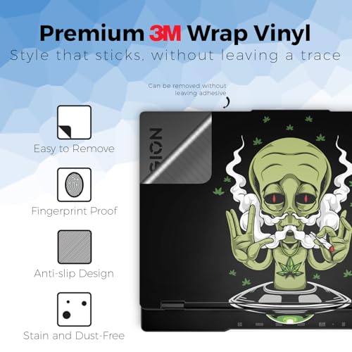 Laptop Skin Compatible with Lenovo Legion 5 Gaming Laptop (15IRX9) 2024 - Come in Peace - Premium 3M Vinyl Protective Wrap Decal Cover - Easy to Apply | Crafted in the USA - color: Come In Peace, size: Legion 5 Gaming (15IRX9) 2024 Full Cover Skin, style: