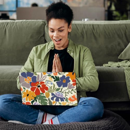 SUPERDANT Laptop Skin Sticker Flowers Laptop Decals Personalized Universal Notebook Computer Wrap Vinyl Skin Stickers Cover Art Decal Removable 12-15.6 Inch Waterproof Scratch-Resistant Gifts - style: Abstract Flowers