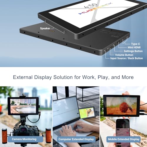PD70 7-inch Rugged Camera Field Monitor, 2600 Nits HD IPS 1920x1080, Mini HDMI Input, Portable Reinforced Display for DSLR Cameras and Video Production Rigs