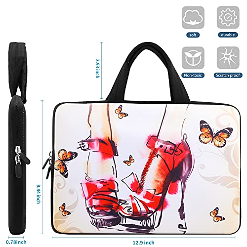 icolor 11 11.6 12 12.1 12.5 inch Laptop Carrying Bag Chromebook Case Notebook Ultrabook Handle Bag Tote Tablet Cover Neoprene Sleeve Laptop for Women Shoes - color: Girls Shoes