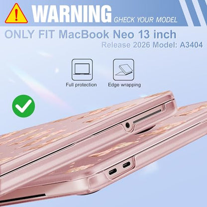 May Chen for MacBook Neo Case 13 inch 2026 | 100% Match Official Color | Pattern Printing, Anti-Crack & Scratch & Fingerprint | Protective Hard Shell Cases Laptop Model A3404 - Teddy Bears - color: Teddy bears