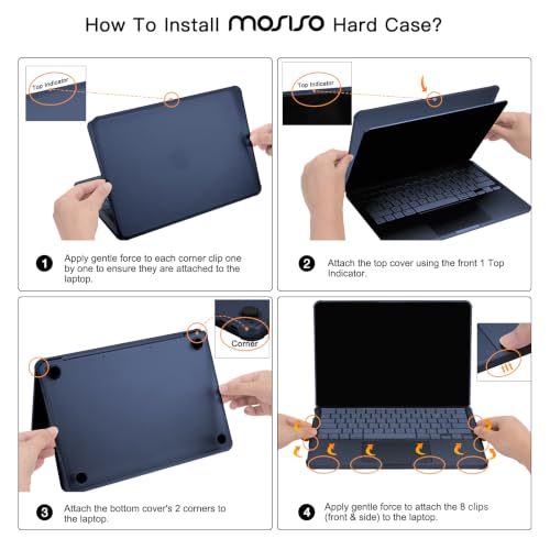 MOSISO Compatible with MacBook Neo Case 13 inch 2026 A3404 A18 Pro Chip | Anti-Cracking Cover Matte Finish Seamlessly Closes Protective Hard Shell Case Cover with TPU Bumper, Indigo - color: Indigo