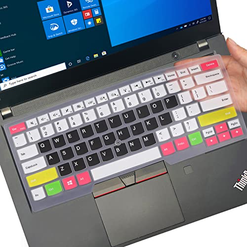 Keyboard Cover for Lenovo ThinkPad E470(c) E475 E480 E485 E490 E495 E14 14" |Thinkpad T14(s) T460(s) T470(s) T480(s) T490/S T495(S) L380 L390 L460 L470 L480 L490 L14 A475 A485 Keyboard Skin-CBLACK - color: CandyBlack