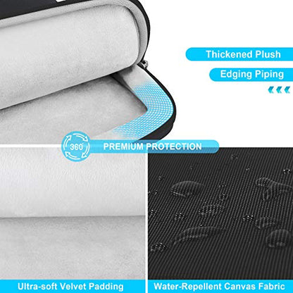 Lacdo 15.6 Inch 360° Protective Laptop Shoulder Bag Sleeve Case Compatible With 15.6" Acer Aspire, Predator, Dell Inspiron, Asus ZenBook 15 VivoBook, HP Pavilion, IdeaPad, ThinkPad Computer Bag,Black - color: Black, size: 15.6 Inches