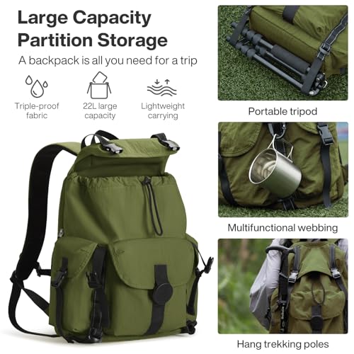 mixi Travel Backpack for Women Men, 18 Inch Carry On Laptop Backpack Flight Approved fits 16'' Laptop, Lightweight Waterproof Hiking Backpack Travel Outdoor Business Casual Daypack, Jungle Green - color: Jungle Green