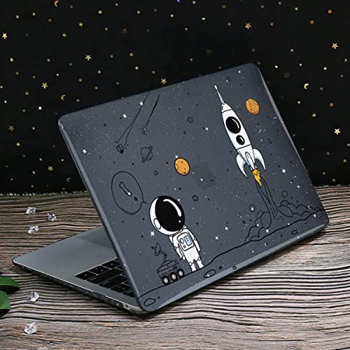 for MacBook Air 13 inch Case 2020 2019 2018 Release M1 A2337 A2179 A1932, Glitter Crystal Pritned Pattern Hard Case Cover for Mac Air 13.3" Retina Display Touch ID, Astronauts & Spacecraft - color: Astronauts & Spacecraft