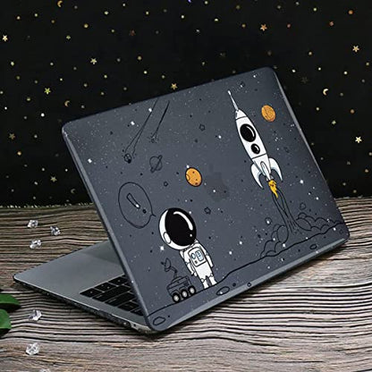 for MacBook Air 13 inch Case 2020 2019 2018 Release M1 A2337 A2179 A1932, Glitter Crystal Pritned Pattern Hard Case Cover for Mac Air 13.3" Retina Display Touch ID, Astronauts & Spacecraft - color: Astronauts & Spacecraft