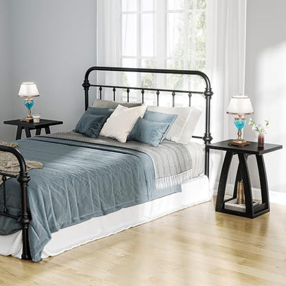 End Tables Living Room. Side Table Beside Sofa. Modern End Table for Living Room. Couch Side Table with Shelf. Black Wood Side Tables - color: Black