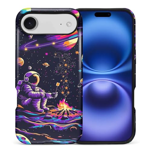 CARLOCA Case for iPhone 17 Air,Astronaut Barbecue Design Hybrid Dual Protection Soft TPU Hard PC Shockproof Anti Scratch Men & Women Stylish Protective Phone Case - color: Astronaut Barbecue, size: iPhone 17 Air