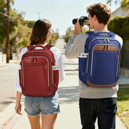 TILYMOL Travel Backpack for Women & Men - 15.6 inch Laptop Backpack Airplane Flight Approved, Large Carry On Anti-theft Bag for Travel Work Business Weekender - color: Blue