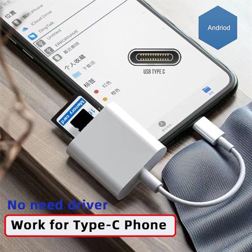 USB 2.0 Type C USB-C to TF Micro SD SDXC SDHC Card Reader Adapter Compatible with MacBook Laptop Tablet Phone - style: SD 2-in-1