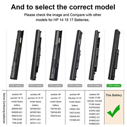 Fancy Buying 776622-001 Laptop Battery for HP Spare 728460-001 752237-001 15-f233WM 15-1272WM 15-F272WM LA04 LA04DF HSTNN-DB5M HSTNN-YB5M F3B96AA HSTNN-UB5M - size: 10.3*1.56*0.85inch