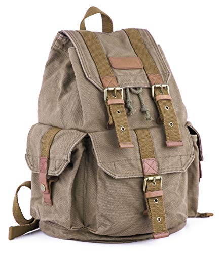 GOOTIUM 21101AMG-S Specially High Density Thick Canvas Backpack Rucksack, Field Tan, Small - color: Field Tan, size: Small