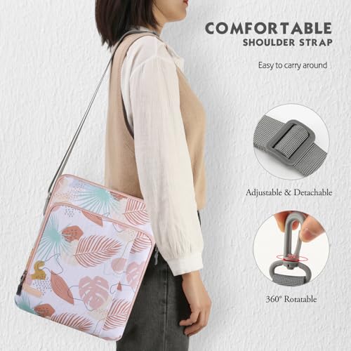 MoKo 13.3-14 Inch Laptop Sleeve Bag Carrying Case with Accessory Pocket | Fits MacBook Pro 14-inch M3/M2, MacBook Pro 13-inch M2/M1, MacBook Air 13.6-inch M2 and Surface Pro 9/8, Tropical Leaf - color: Tropical Leaf, size: 13.3-14 Inch