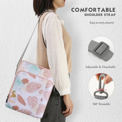MoKo 13.3-14 Inch Laptop Sleeve Bag Carrying Case with Accessory Pocket | Fits MacBook Pro 14-inch M3/M2, MacBook Pro 13-inch M2/M1, MacBook Air 13.6-inch M2 and Surface Pro 9/8, Tropical Leaf - color: Tropical Leaf, size: 13.3-14 Inch