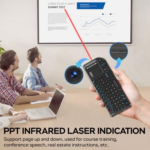 Mini Wireless Keyboard, 2.4G/Bluetooth 5.1 Dual Mode Rechargeable Portable – for Steam Deck, Fire TV Stick, Raspberry Pi, Field Service, IT Technicians.